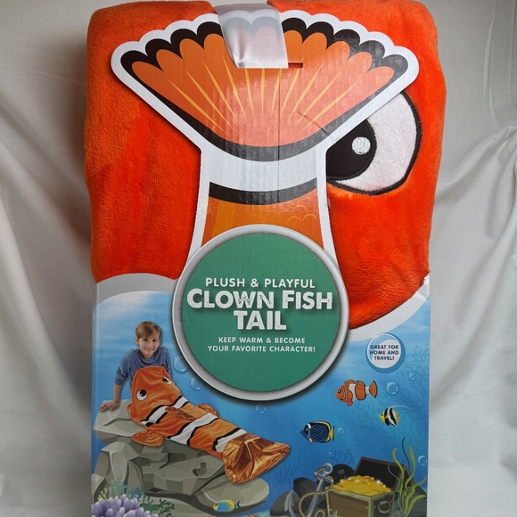 Plush Clown Tail Blanket 55" x 22.5" Sleeping Bag Nemo - Picture 1 of 4